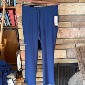 Skechers by Barco Navy Cargo Drawstring Scrub Pants Small Petite NWT